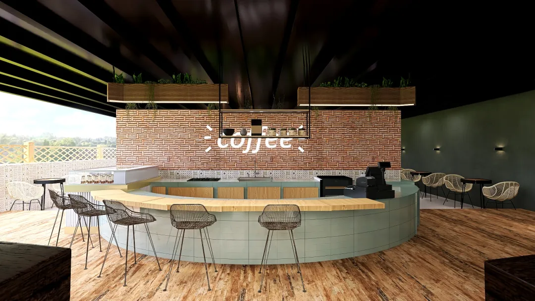 CAFE MARTINEZ 3d design renderings