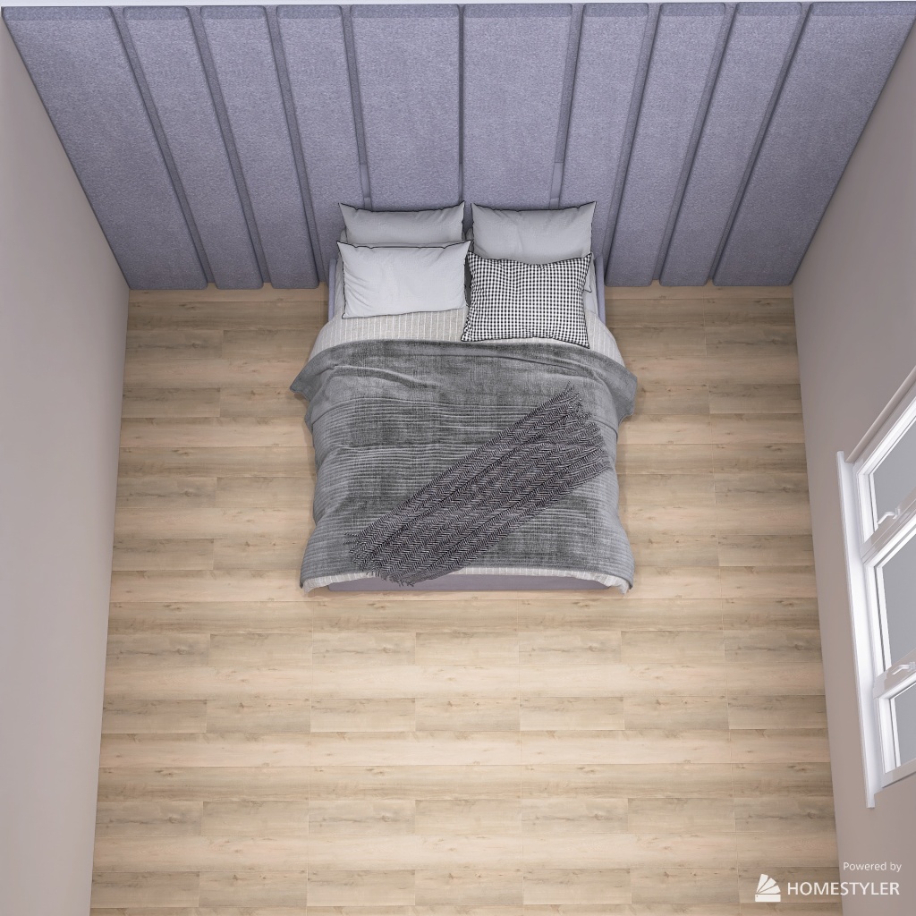 кровать и панель 3d design renderings