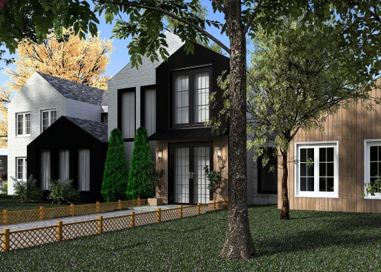 Modern Farm House exterior Design Rendering