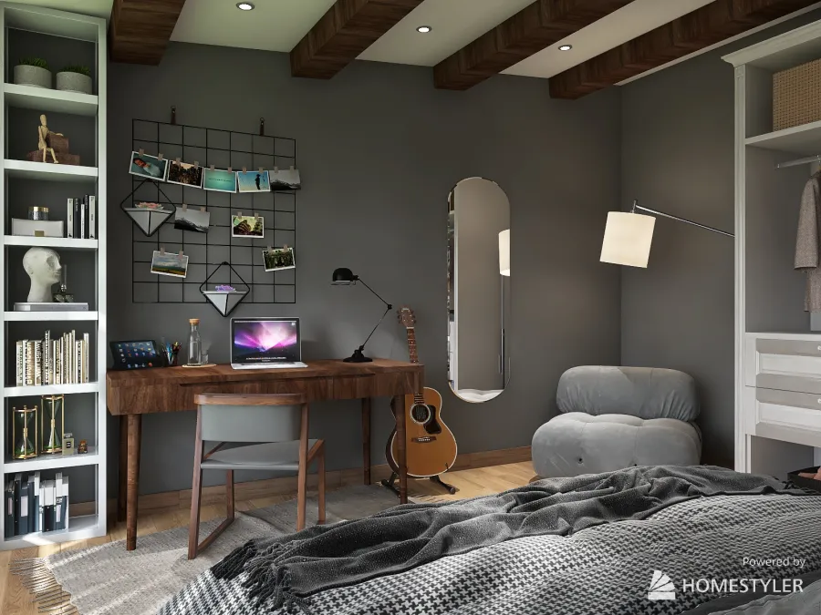Student bedroom 3d design renderings