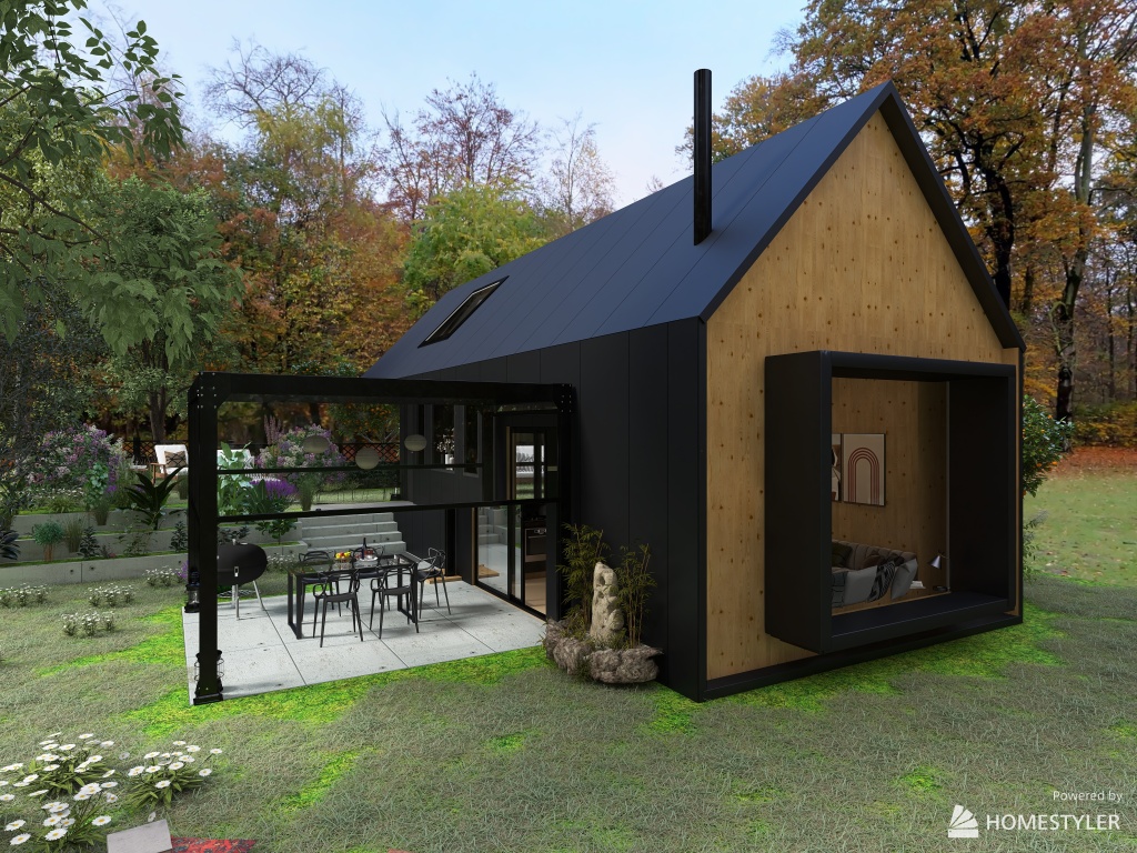 My modern cottage 3d design renderings