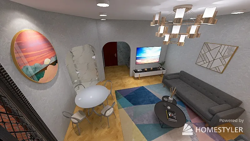 LivingDiningRoom 3d design renderings