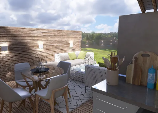 Big apartment with a large terrasse Design Rendering