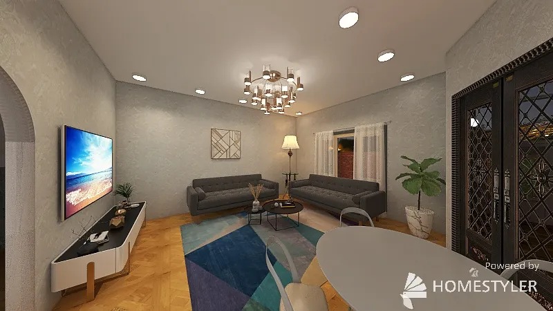 LivingDiningRoom 3d design renderings