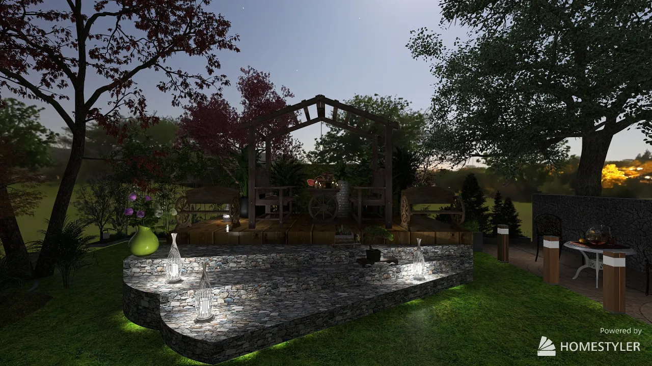 Courtyard 3d design renderings