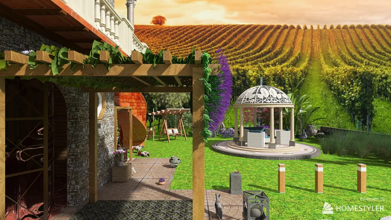 Courtyard 3d design renderings