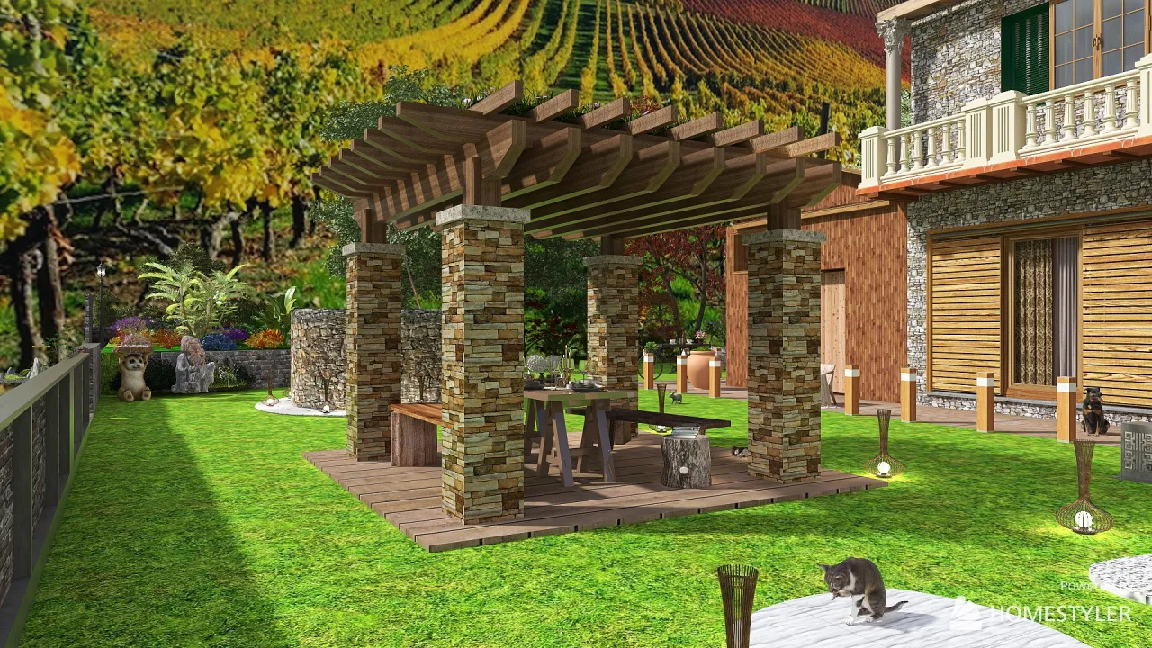 Courtyard 3d design renderings