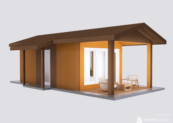 Small house 28 m2 Design Rendering