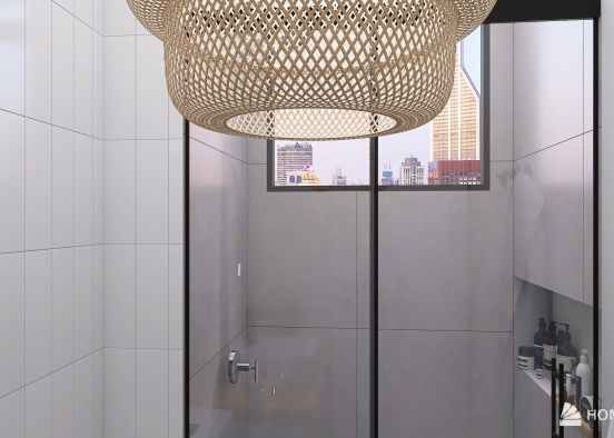 Oka 2 - Banheiro escandinavo Design Rendering