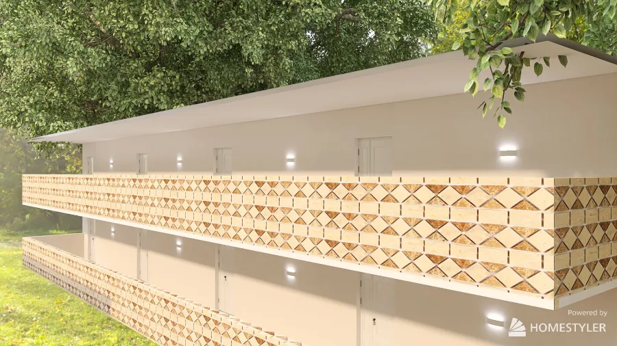 WabiSabi Holiday Village WoodTones 3d design renderings