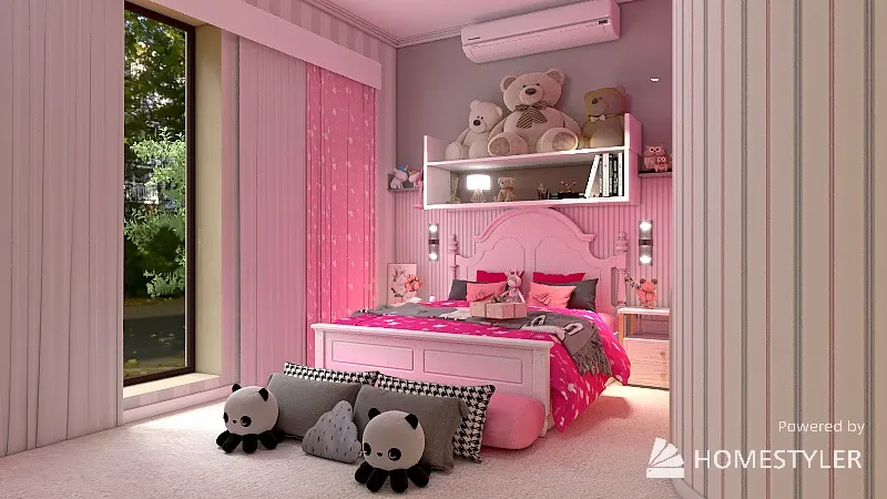 QUARTO INFANTIL - FEMININO 3d design renderings