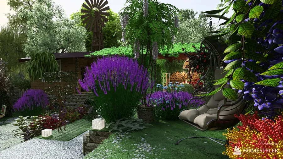Summer cottage 3d design renderings