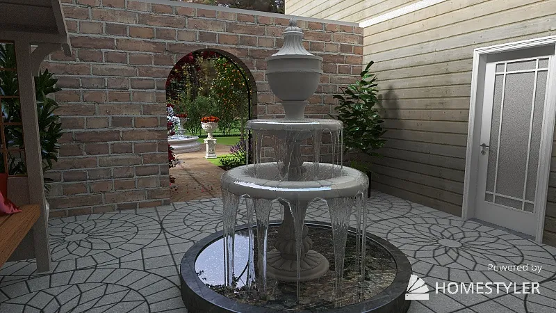 Courtyard 3d design renderings