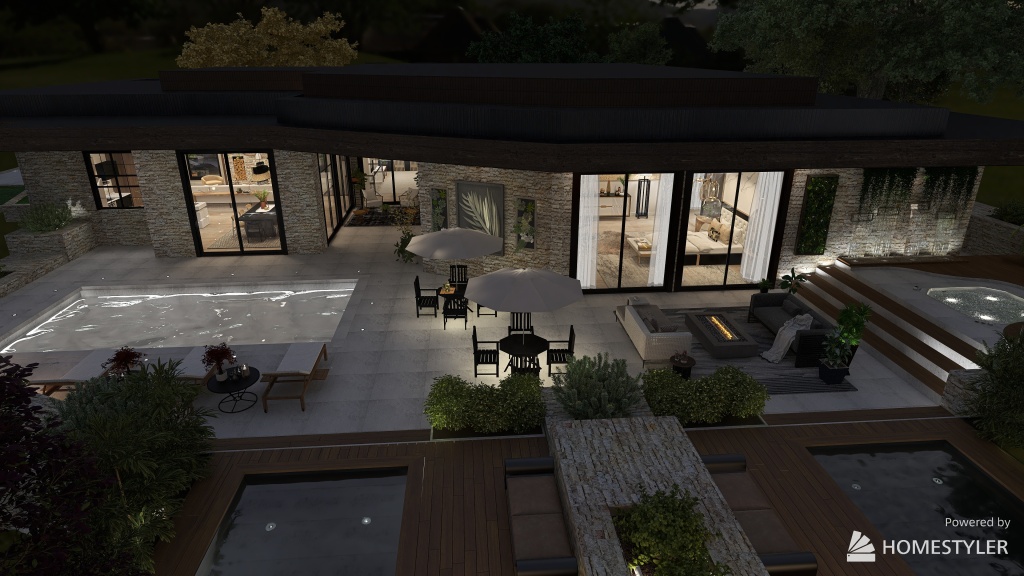 WabiSabi Warm Woodland Retreat WarmTones 3d design renderings