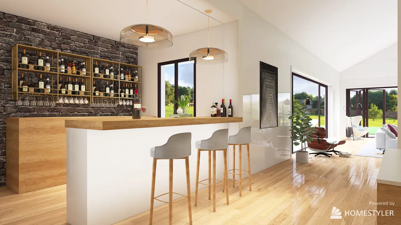 LivingDiningRoom 3d design renderings