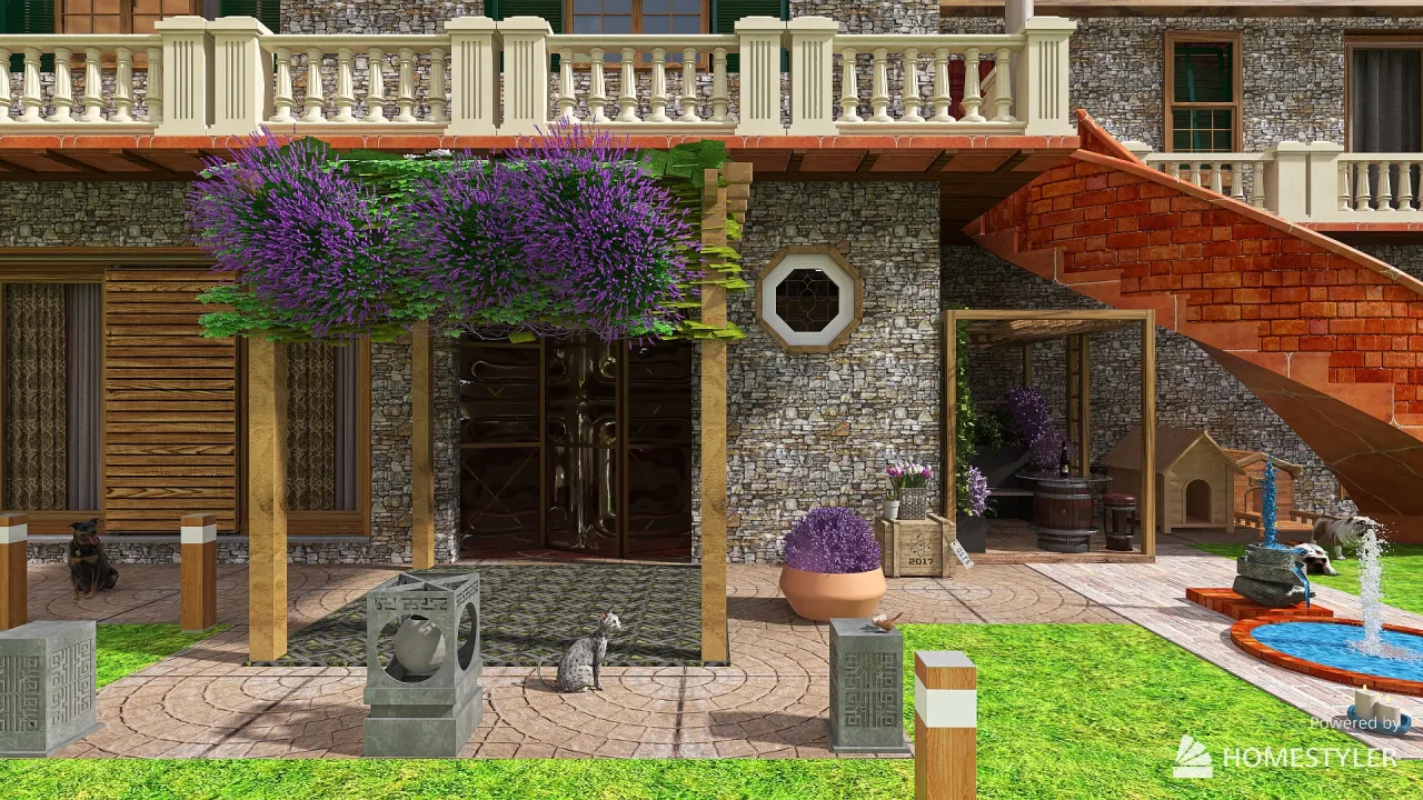 Courtyard 3d design renderings