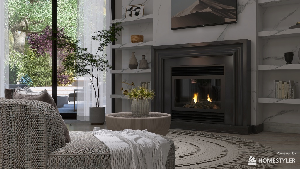 WabiSabi WarmTones Master Bedroom 3d design renderings