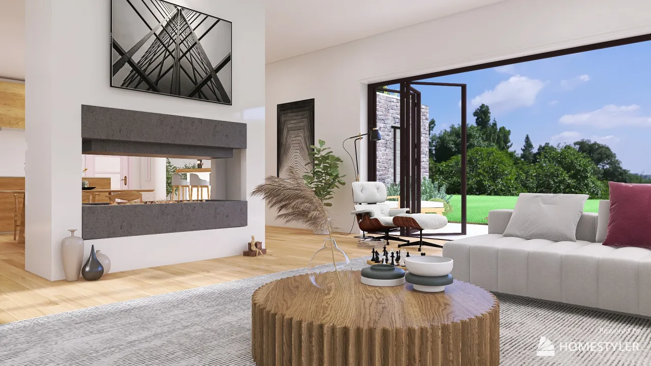 LivingDiningRoom 3d design renderings