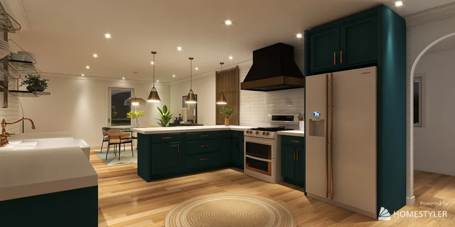 Eileen's Dream Kitchen 3d design renderings