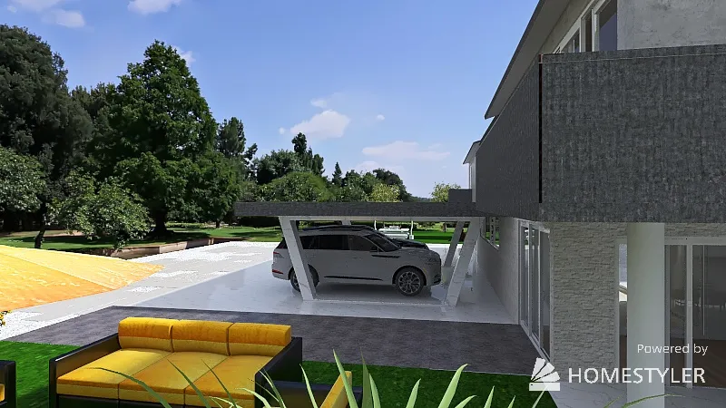 villa moderna in campagna 3d design renderings