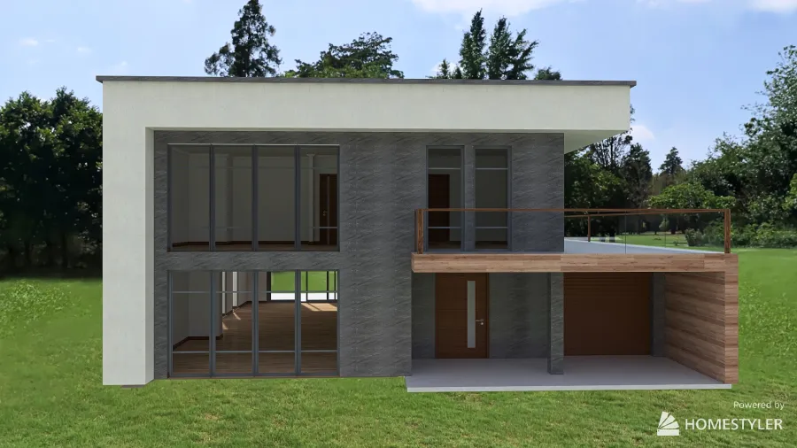 #MyDreamHouse House in modern style. 3d design renderings