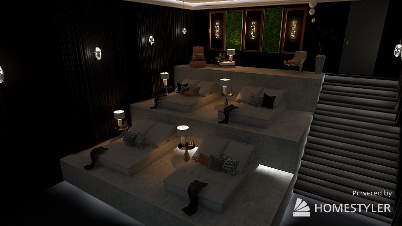 Home theater 3d design renderings