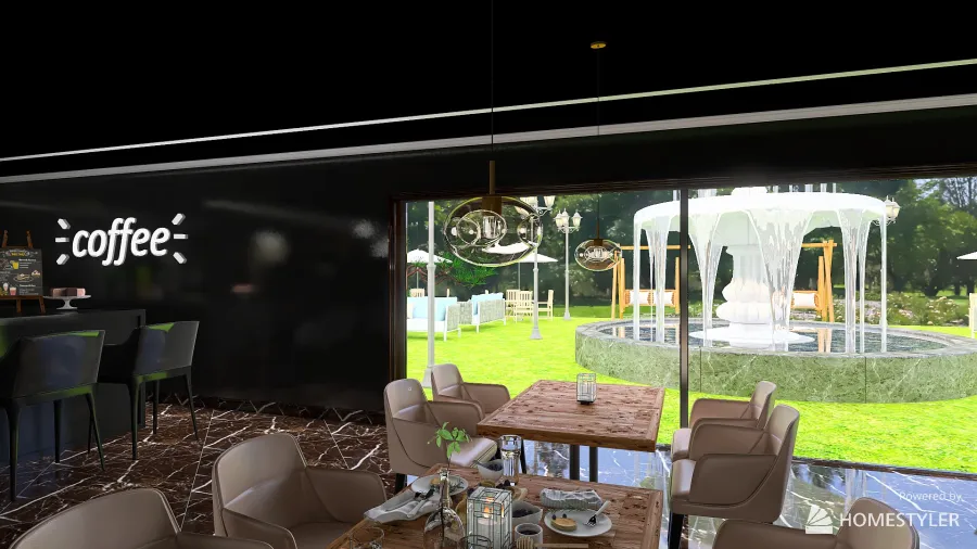 WabiSabi WoodTones Dining Room 3d design renderings