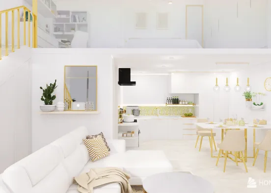 Apartamento pequeño Design Rendering