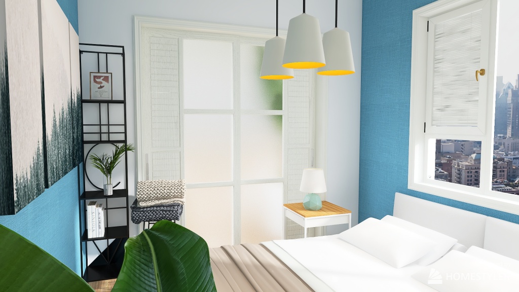 white toned bohemianscandinavian styled home 3d design renderings