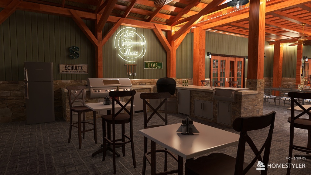 Outdoor Kitchen 3d design renderings