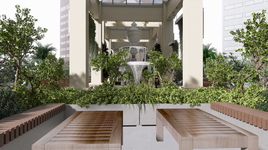 Rooftop garden world 3d design renderings
