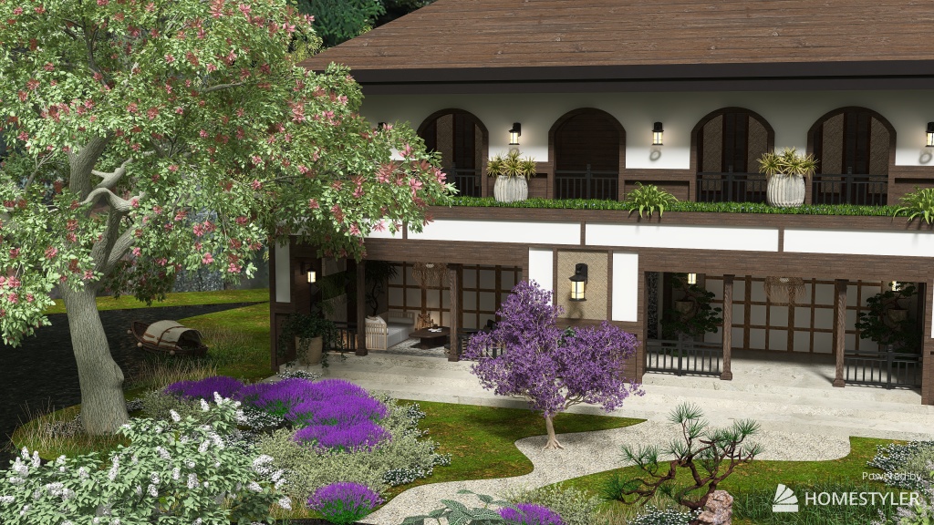 Secluded Springtime Garden 3d design renderings