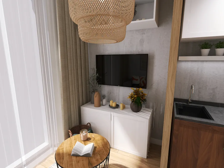 Salon z aneksem 3d design renderings