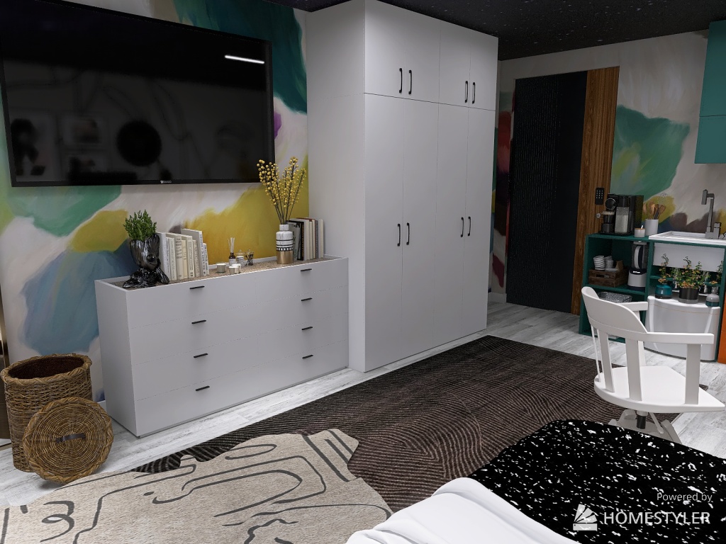 College Dorm Room 3d design renderings