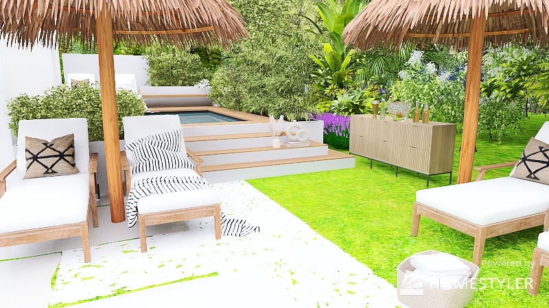 Big green garden 3d design renderings