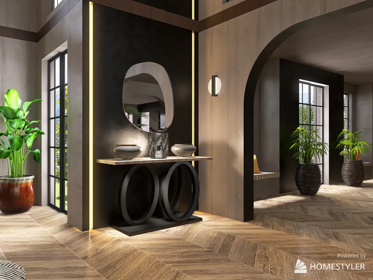 Modern WoodTones UnnamedSpace 3d design renderings