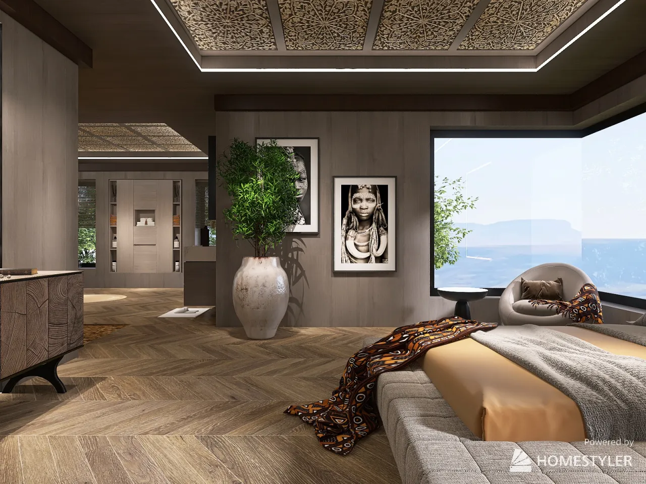 Modern WoodTones UnnamedSpace 3d design renderings