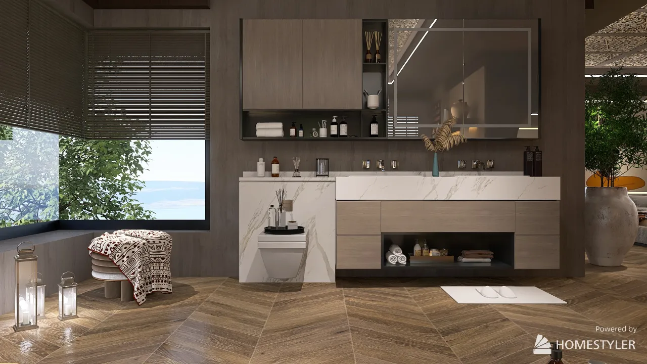 Modern WoodTones UnnamedSpace 3d design renderings