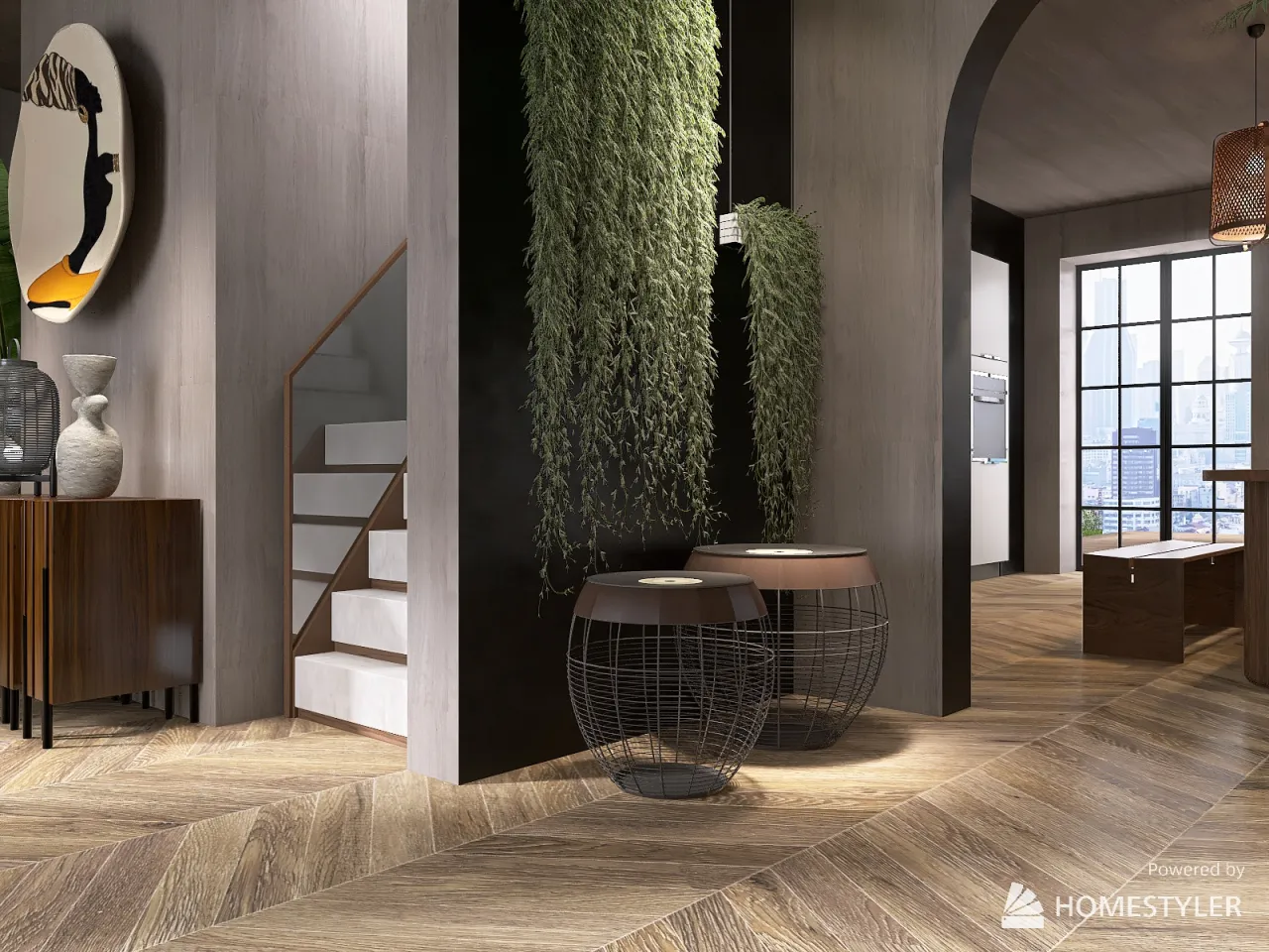 Modern WoodTones UnnamedSpace 3d design renderings