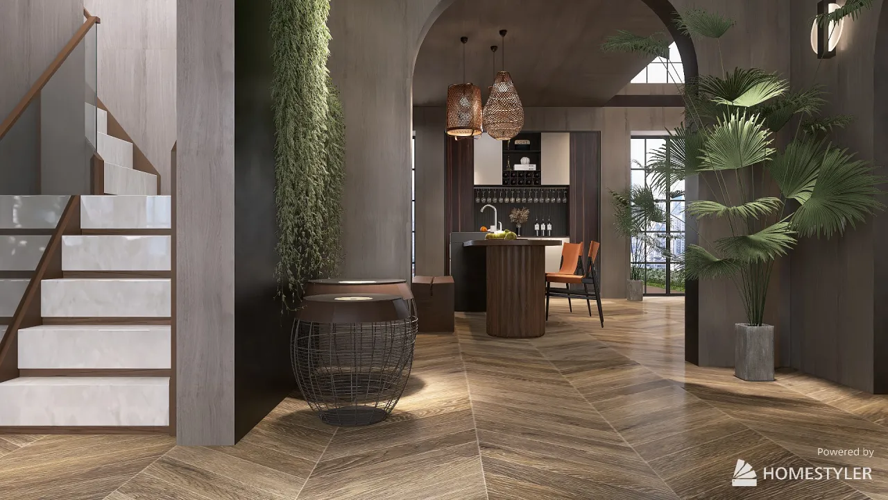 Modern WoodTones UnnamedSpace 3d design renderings