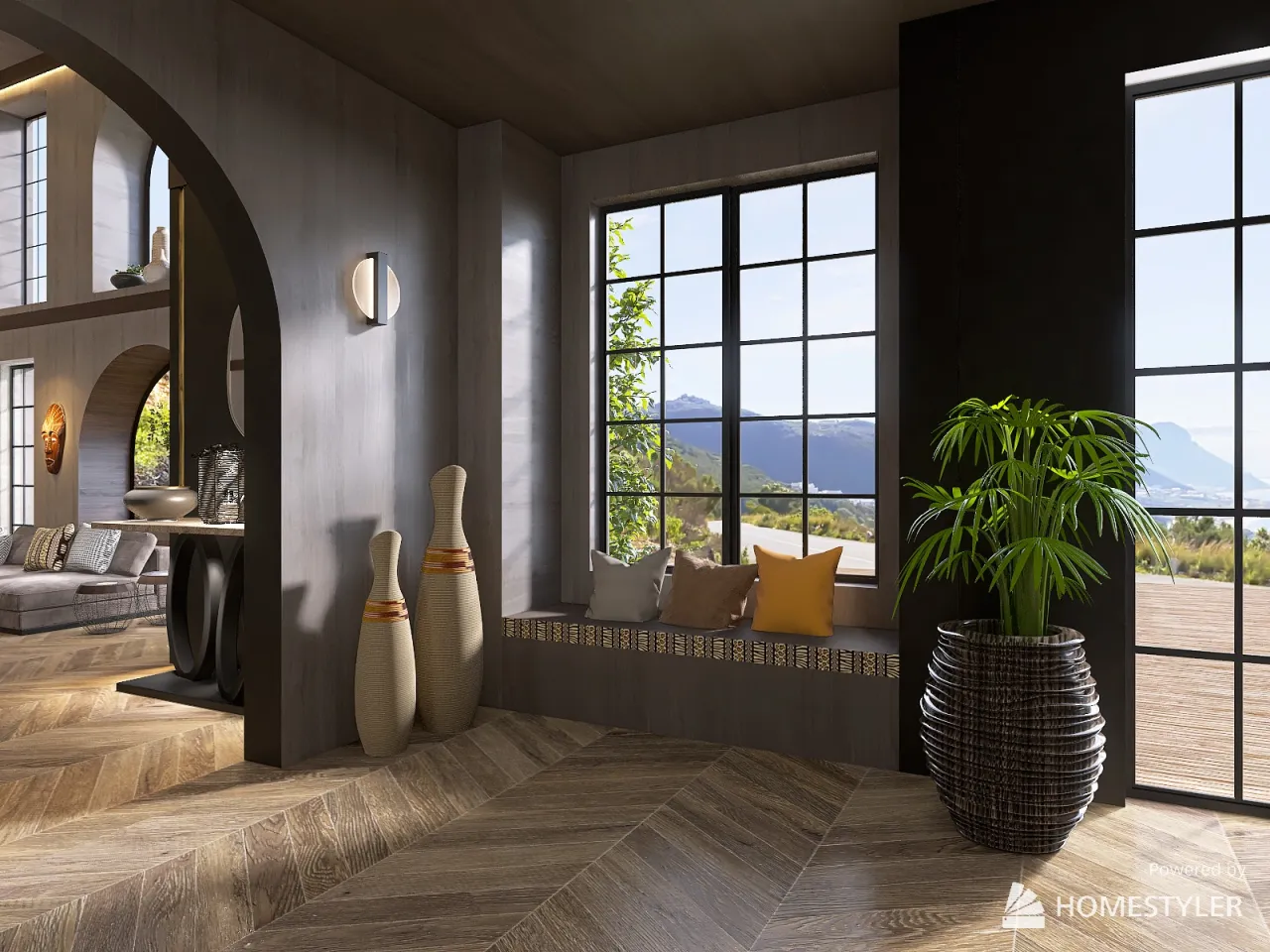 Modern WoodTones UnnamedSpace 3d design renderings