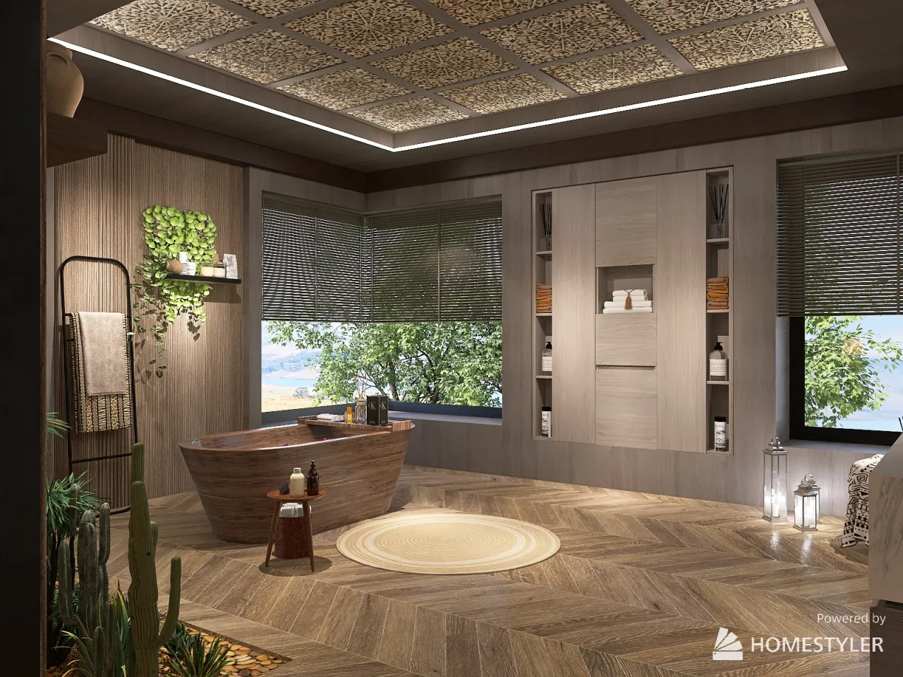 Modern WoodTones UnnamedSpace 3d design renderings