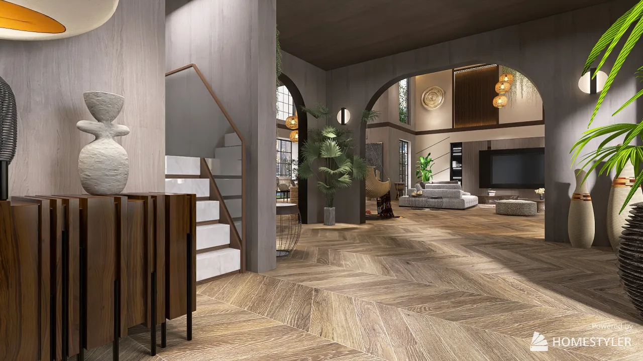 Modern WoodTones UnnamedSpace 3d design renderings