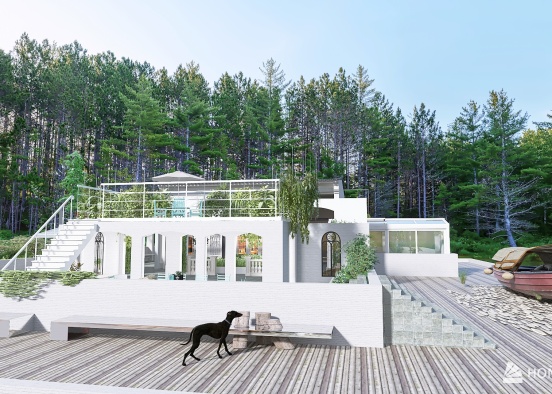 My Dream Garden... the waterside terrace. Design Rendering