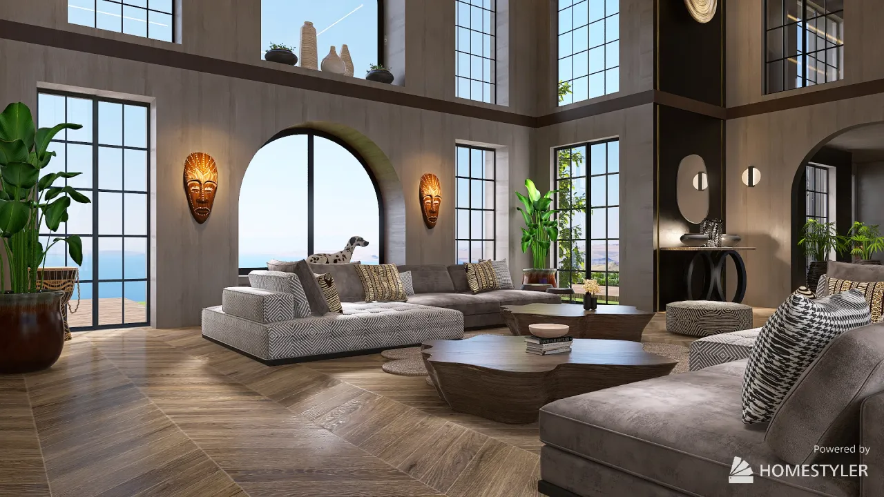 Modern WoodTones UnnamedSpace 3d design renderings