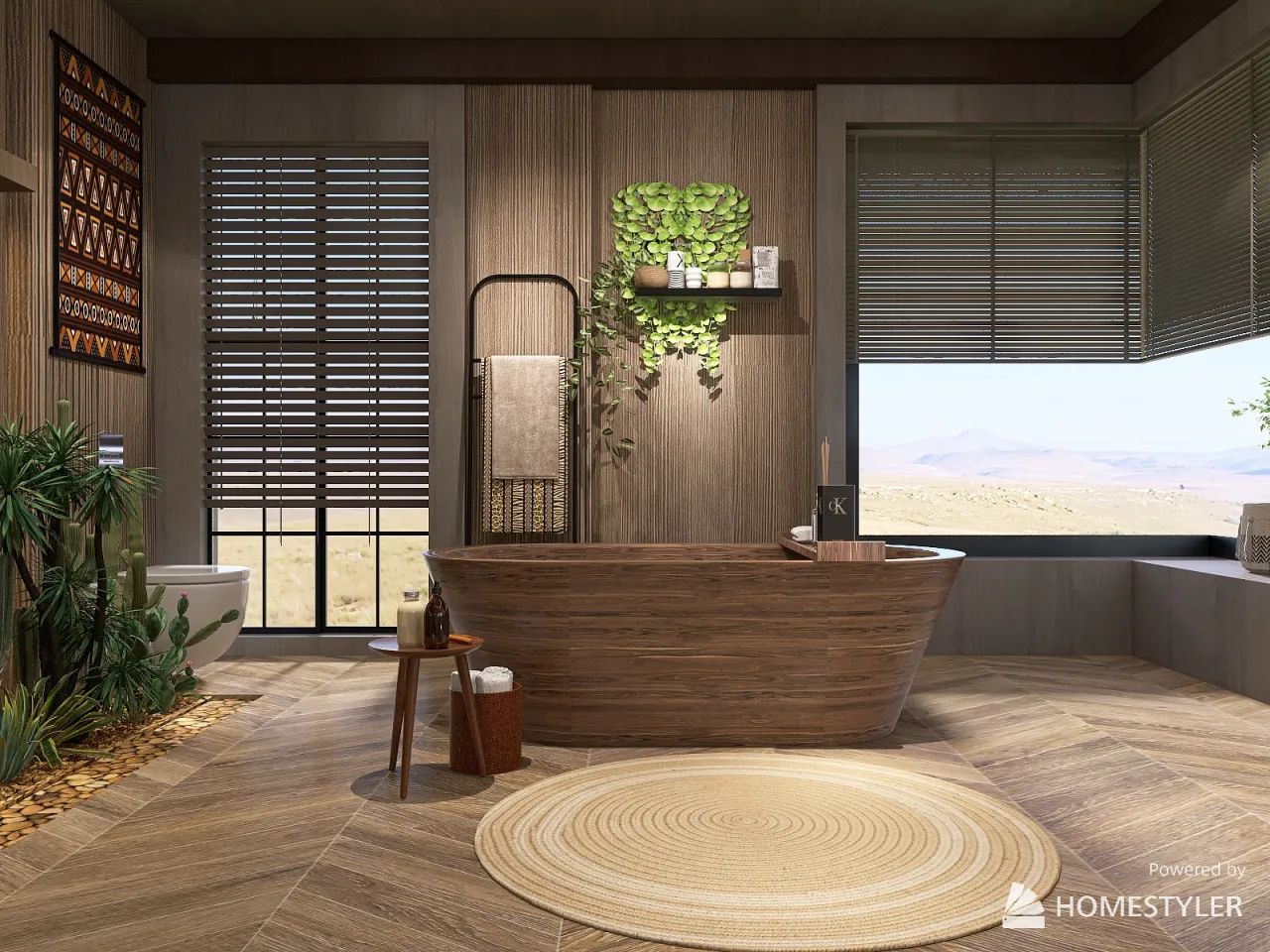 Modern WoodTones UnnamedSpace 3d design renderings