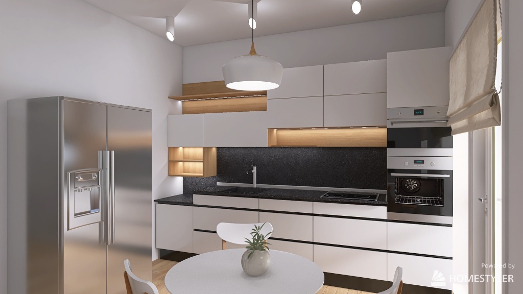Кухня-гостинная 3d design renderings
