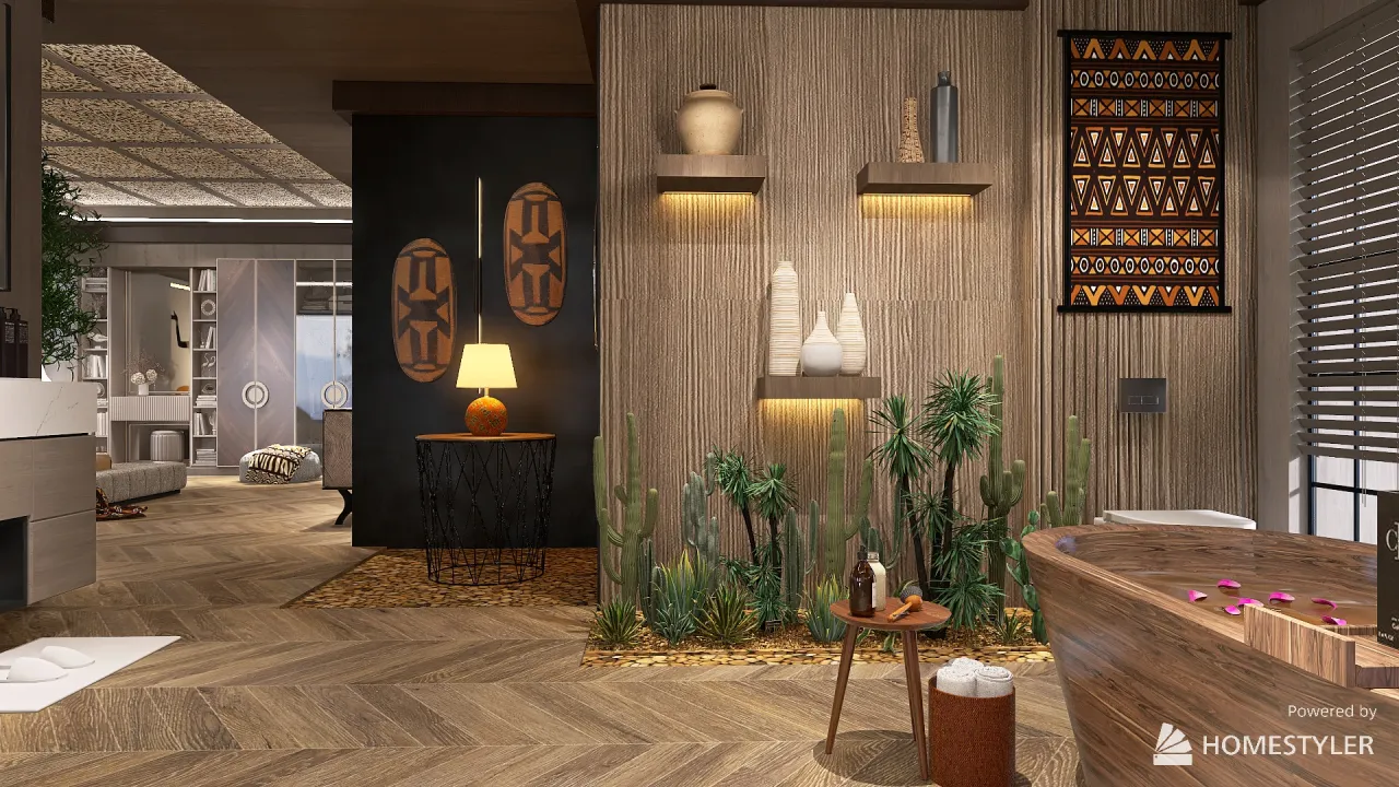 Modern WoodTones UnnamedSpace 3d design renderings