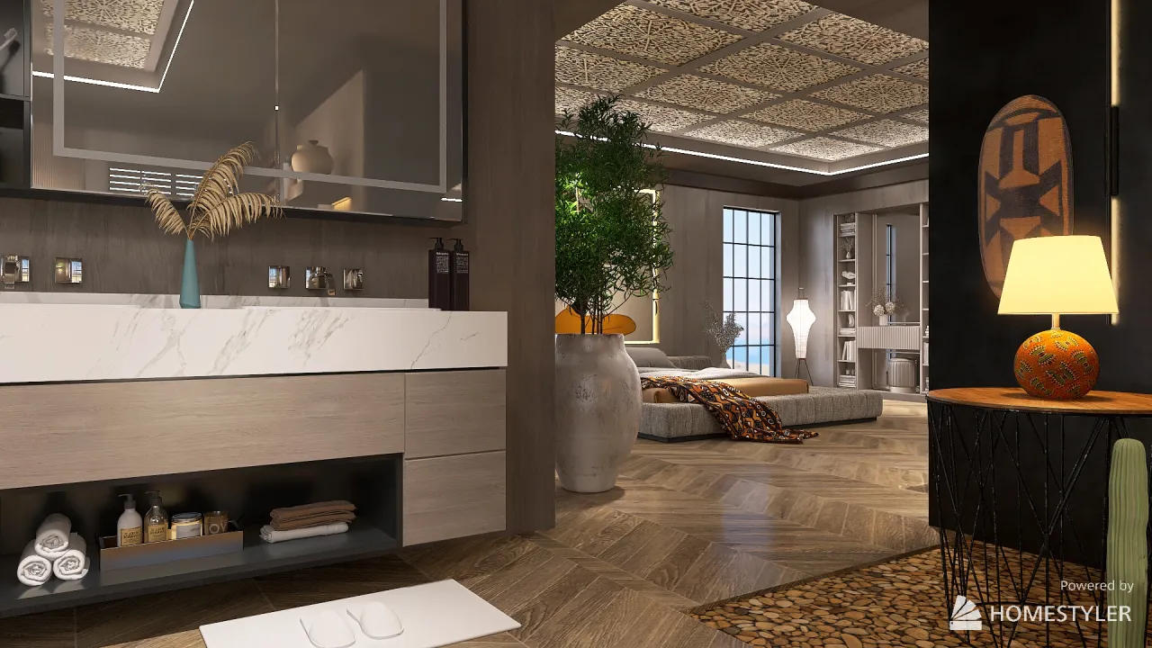 Modern WoodTones UnnamedSpace 3d design renderings