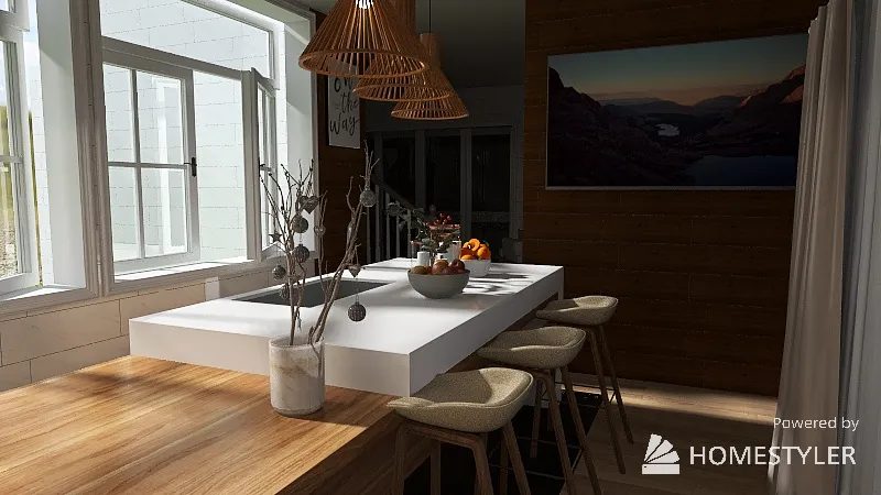 Modern LivingDiningRoom 3d design renderings